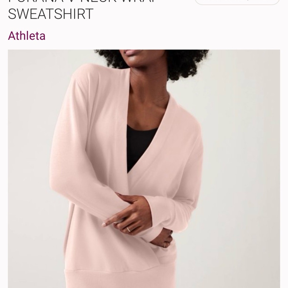 Athleta Women's Light Pink V-Neck Sweater